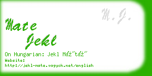 mate jekl business card